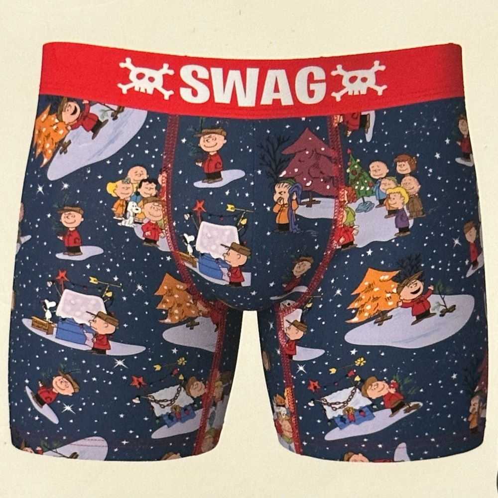NWT- Men’s Peanuts A Charlie Brown Christmas Sz L Boxer Briefs By Swag
